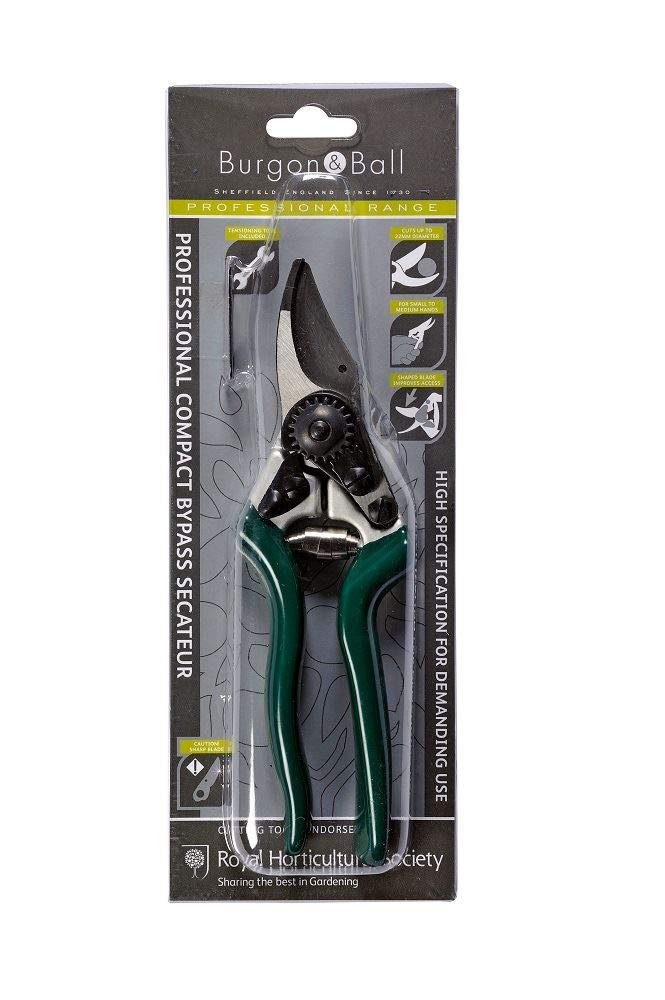 Burgon & Ball RHS Endorsed Professional Compact Bypass Secateur, 20 cm Length