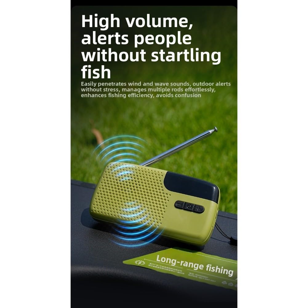 Set di allarme per abboccata da pesca con segnale di 500 m per portata, indicatore sensibile dell'amo per canna da mare, volume regolabile, sistema wireless