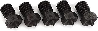 Printer Parts 5pcs V6 Nozzles Hardened Steel Compatible with High Temperature 3D Printing PEI PEEK Carbon Fiber Filament Compatible with Titan Aero Hotend Printer (Color : 0.35mm) (Color : 0.4mm)