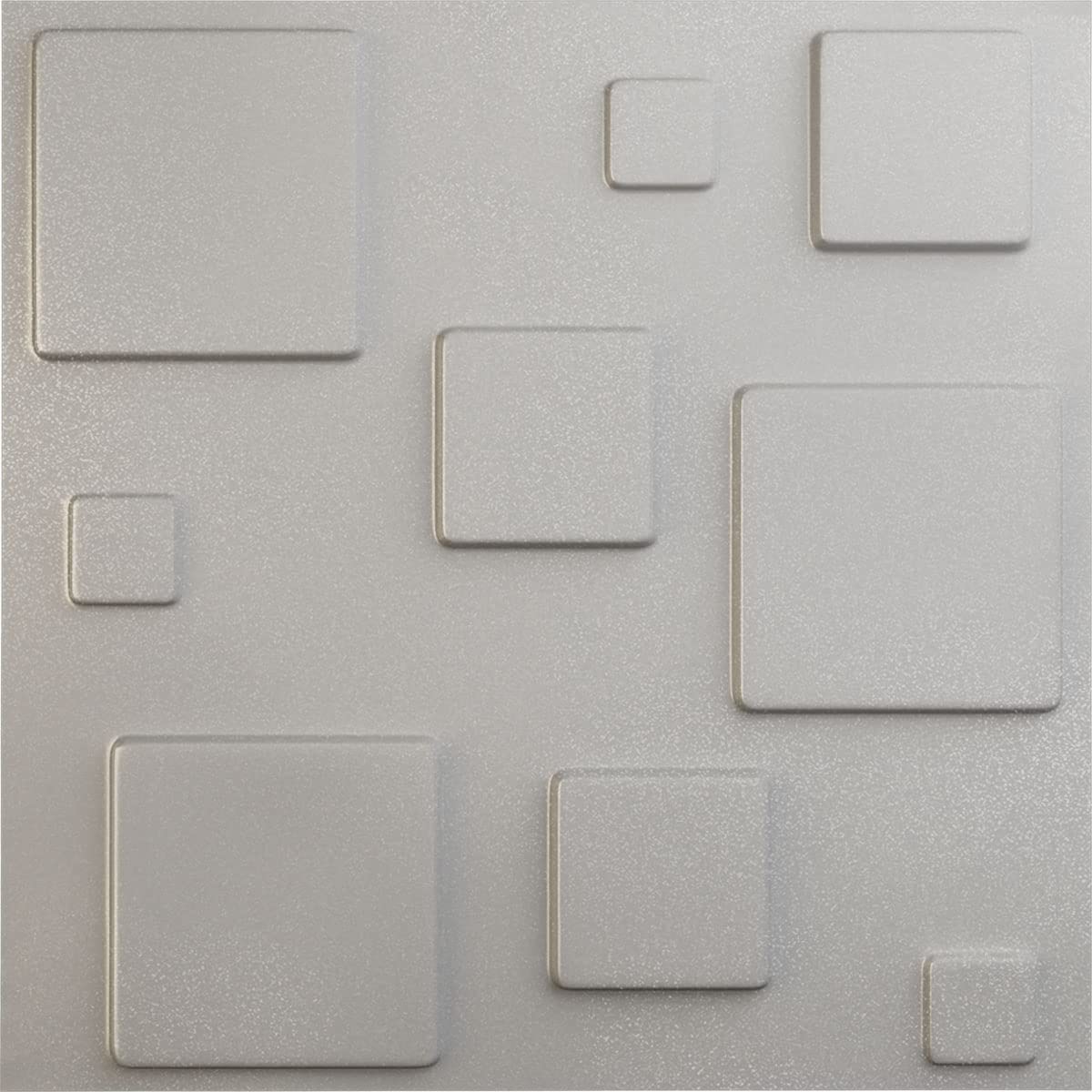Ekena Millwork 19 5/8"W x 19 5/8"H Devon EnduraWall Decorative 3D Wall Panel, Silver (12-Pack for 32.04 Sq. Ft.