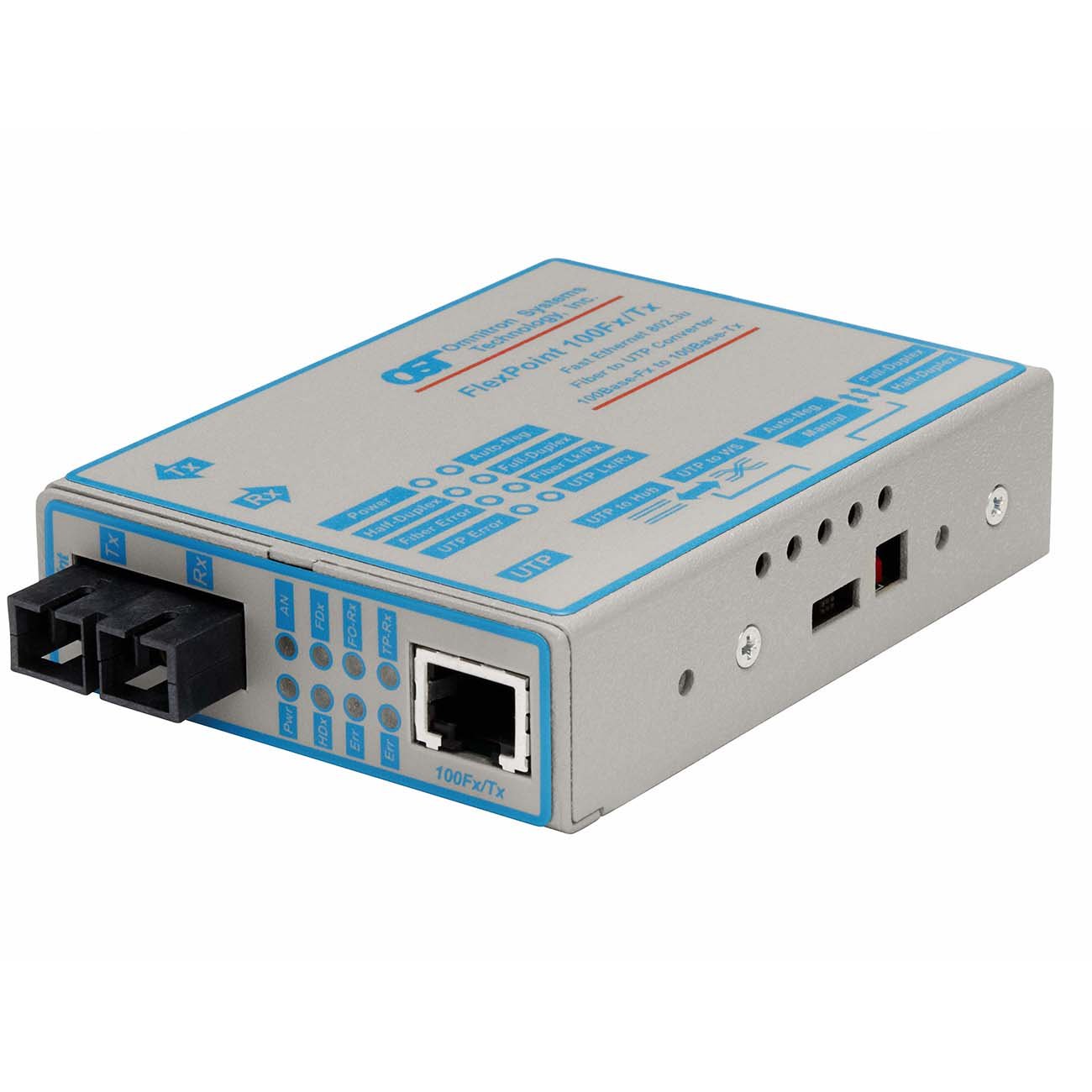 Convertisseur monomode 100Mbit/s Omnitron FlexPoint 100Fx/Tx SC 30km