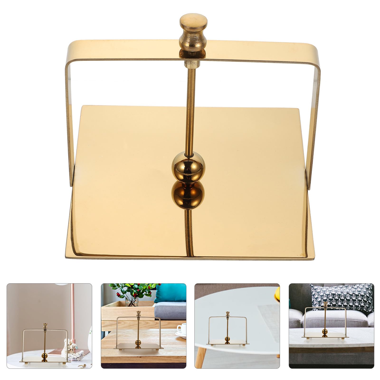 Porta Servilletas Soporte Resistente y Elegante de Acero Inoxidable Dorado para Mesa de Comedor para Restaurantes y Hogar