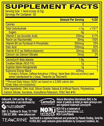 C4 Original Pre Workout Powder Fruit Punch Sugar Free Preworkout Energy Supplement for Men