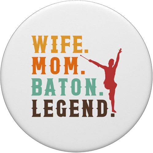 Miniatura 3 de Wife Mom Baton Legend Baton Twirling Twirler Majorettes PopSockets Standard PopGrip