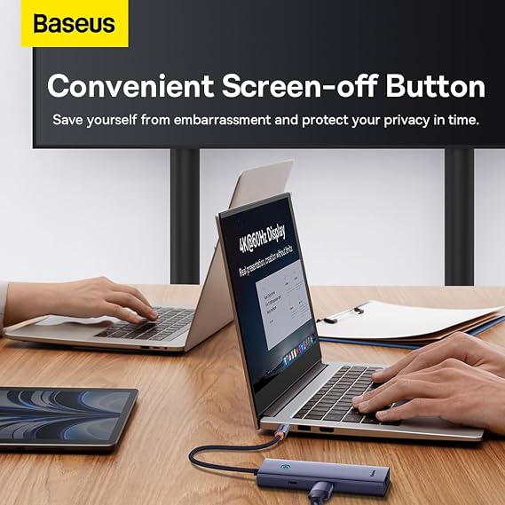 Baseus 7w1 UltraJoy 7 Bağlantı Noktalı Hub (USB-C'den 1xHDMI4K@30Hz+2xUSB 3.0+1xPD+RJ45+SD/TF3.0)