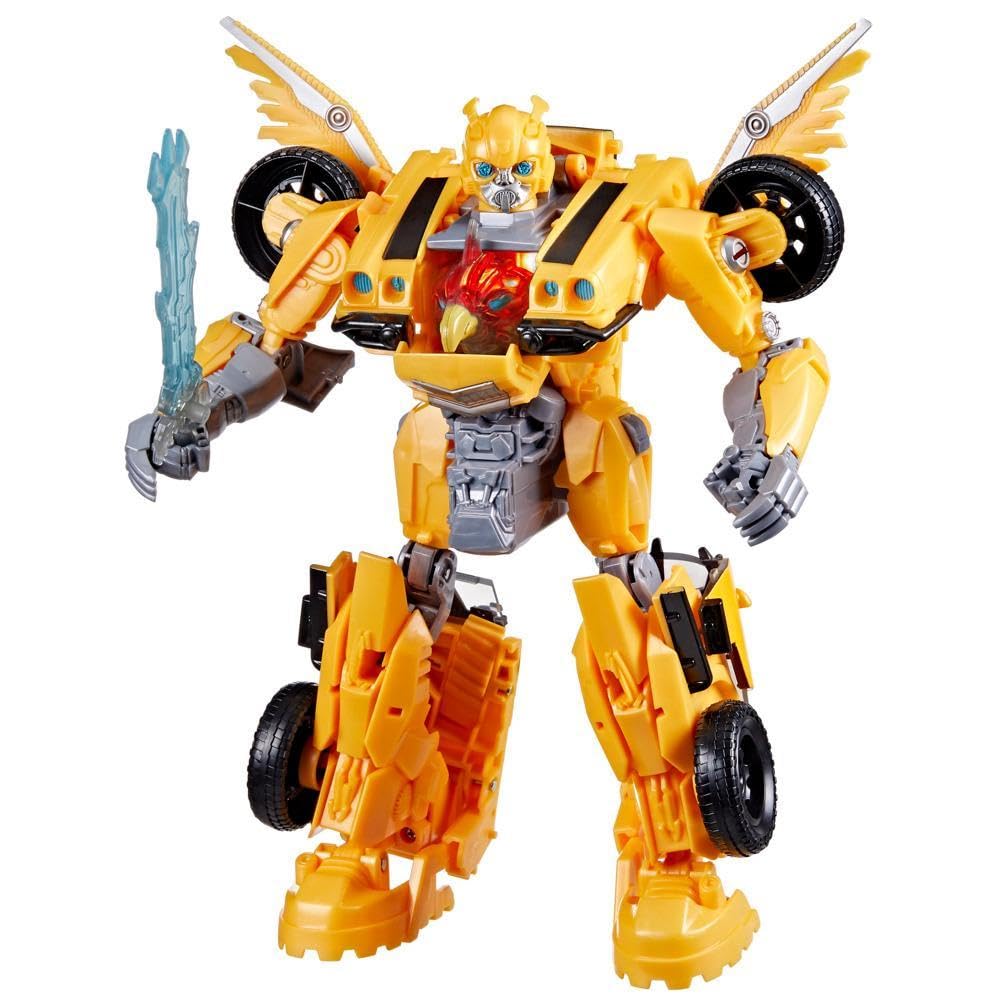 Hasbro Transformers Toys Transformers: Rise of the Beasts Movie, Beast-Mode Bumblebee Converting Toy With Lights and Sounds, Ages 6 and up, 10-inch
