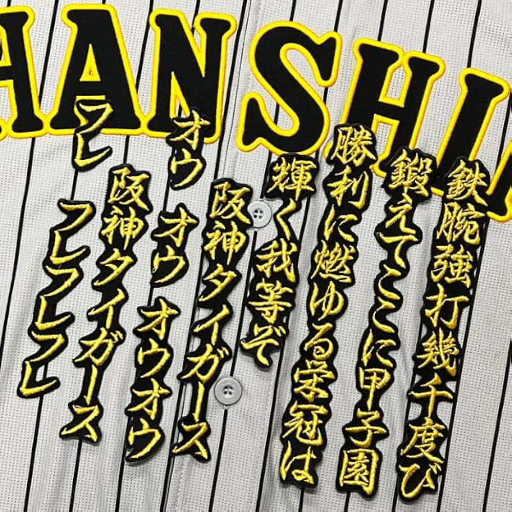 Amazon.co.jp: 阪神 タイガース 刺繍 ワッペン 六甲おろし 3 黒