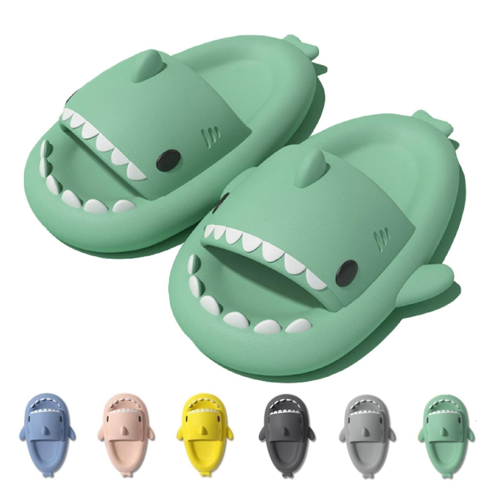 IDEINER Ciabatte Squalo Donna Uomo Nuvola Squali Pantofole Comode Sharky Scarpe Gomma Cloud Shark Slides Slippers Unisex Adulti Taglia EU 36-47