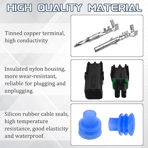 Miniatura 3 de WMYCONGCONG 10 kits de 4 pines de manera impermeable conector de cable eléctrico enchufe terminal (4 pines)