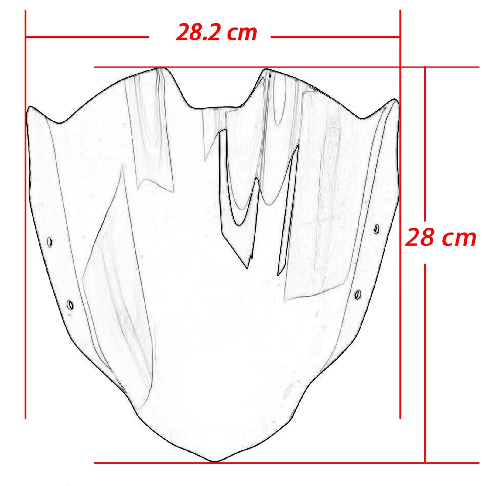 Saute Vent Moto pour CB500 pour Hornet 2024 2025 CB 500 Accessoires Moto Sport Touring Pare-Brise Déflecteur de Pare-Brise Pare Brise(Dark Smoke)