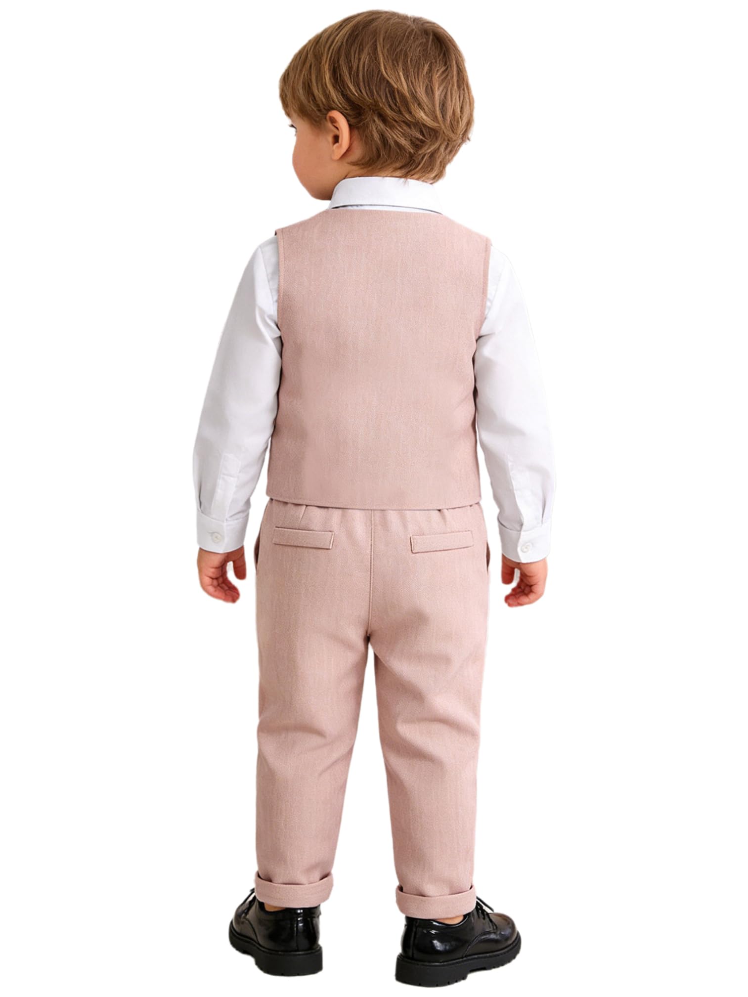 Agoky Baby Jungen Festlich Anzug Set Zweiteiler Gentleman Sakko Smoking Hemd Weste Hose Fliege Party Hochzeit Outfits