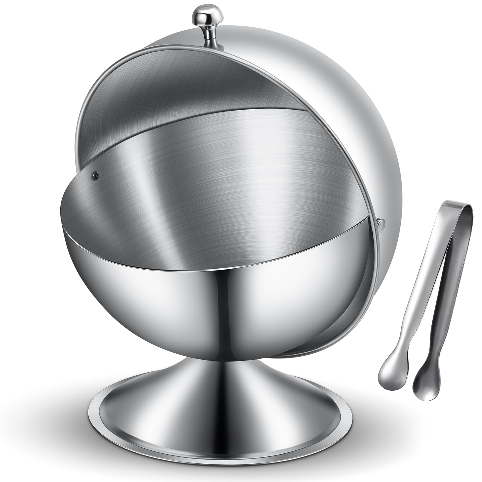 Amazon.com | Patelai Sugar Bowl with Roll Top Stainless