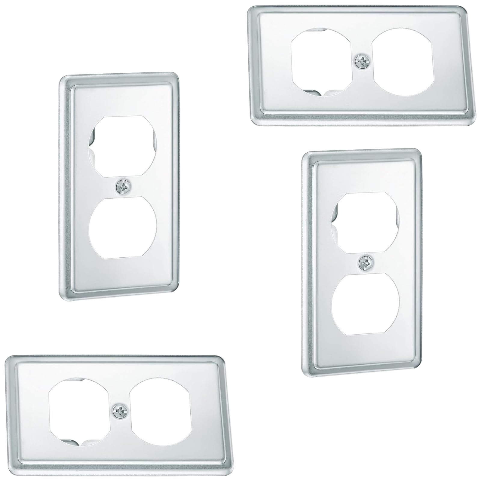 Msioytog Light 4Pcs Switches Receptacle Outlet Covers Receptacle Electric Wall Switches Covers Plate Wall Plate Standard Outlet