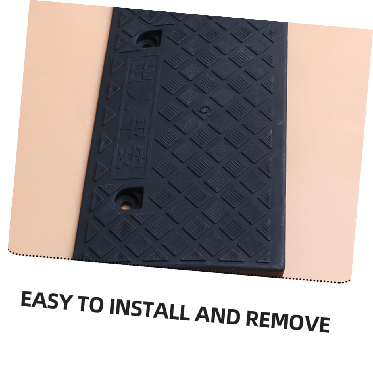Rampa para Ruedas de Coche de Plástico Negro 10 Cm