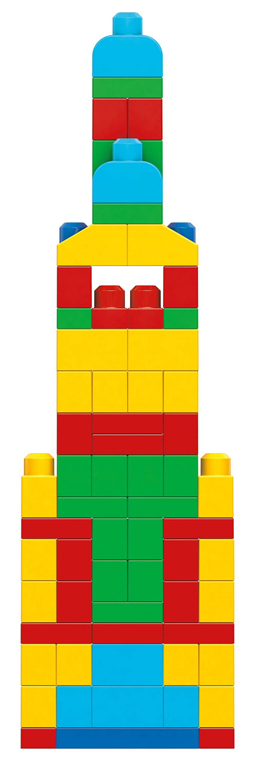Mega Bloks Mega Torre DPY84 - Set 100 Blocchi Per Bambini 1-5 Anni - Confezione A Forma Di Torre Colorata