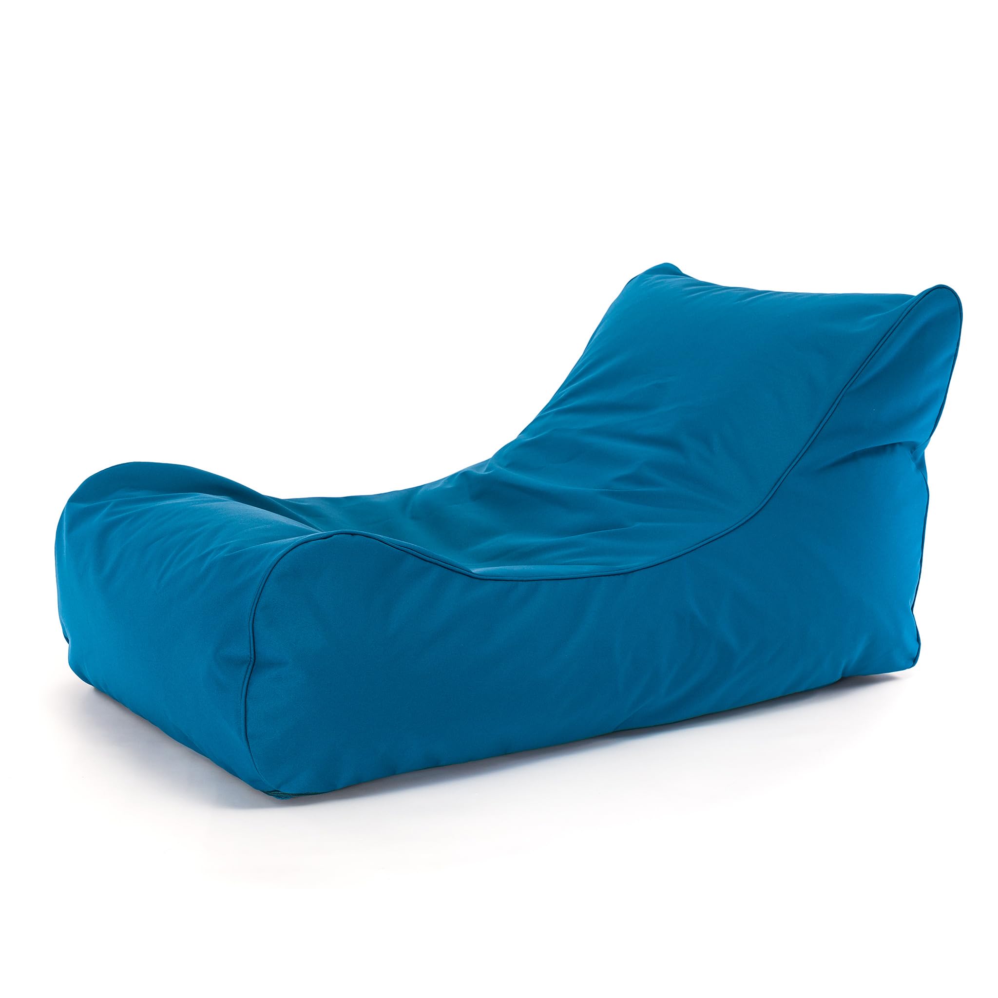 Ecopuf - Master Canapé Pouf Chaise Longue da esterno - Pouf Poltrona con tasca portaoggetti e maniglia - Borsa in tessuto impermeabile - Poltrona da salotto - 115x65x60cm, Blu M16