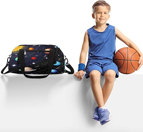Miniatura 2 de Universe Galaxy Solar System - Bolsa de lona para niños y niñas, bolsa de baile, espacio exterior, planetas, deportes, gimnasio, bolsas de viaje
