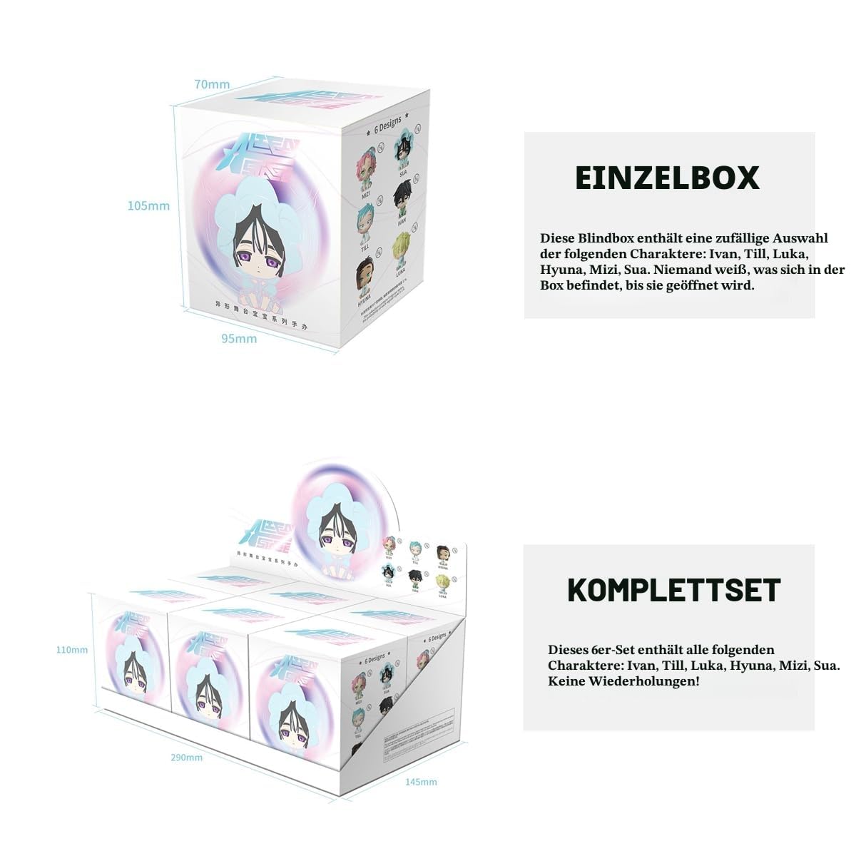 YJacuing Alien Stage Baby Serie Blind Box Figur (Einzelbox) | Anime Merch, ALNST, Offiziell Lizenzierte, Figuren, Heimdekoration