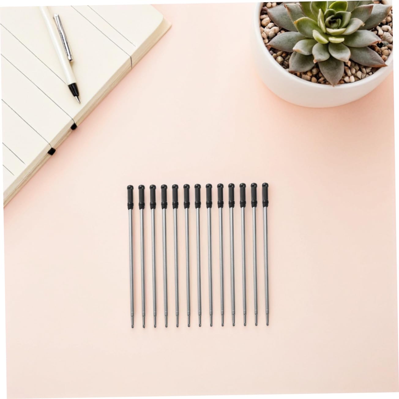Angoily 250 Pièces recharge pour stylo à bille Reachats de stylo recharges bille croix d'encre pour à de pour bureau Noir