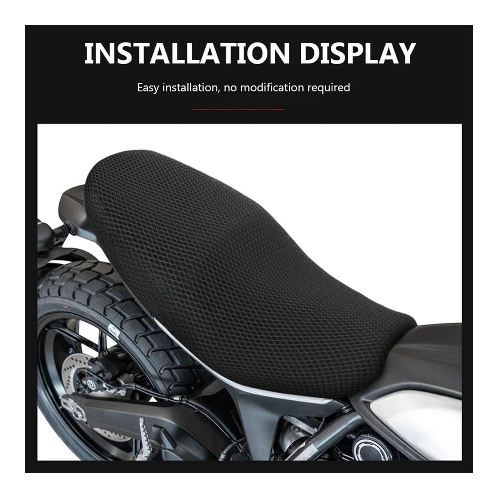Coprisella Scooter Coprisedile Con Cuscino In Rete 3D Per Du&cati Scrambler 800 Coprisella In Tessuto Di Nylon Antiscivolo