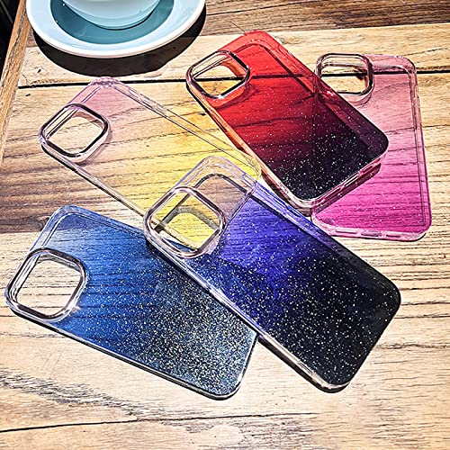 Coque transparente de luxe pailletée violette pour iPhone 14 Pro Max élégante - 5