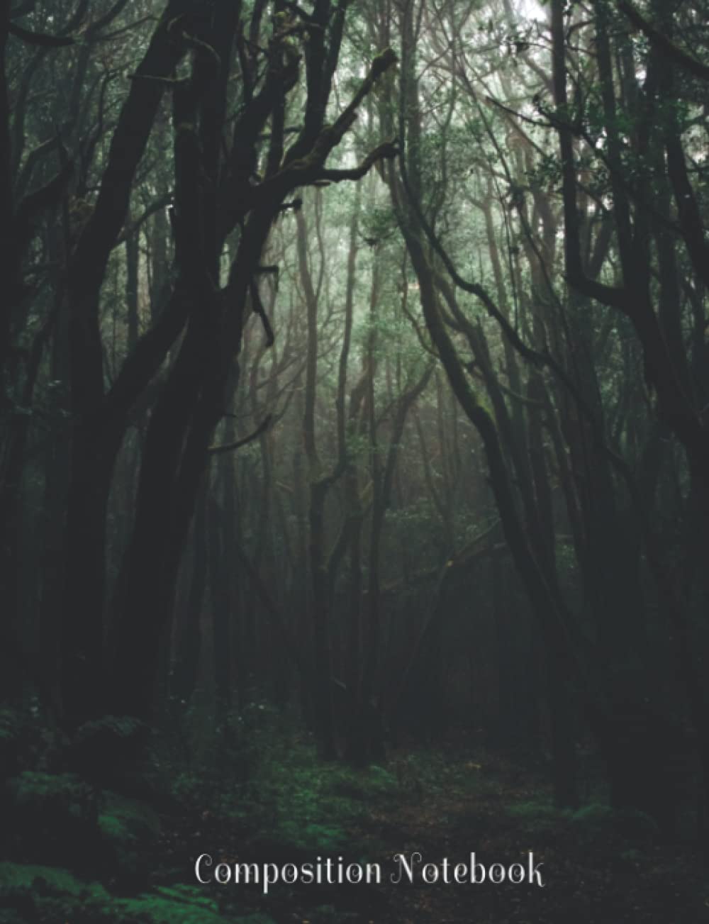 Dark Forest Composition Notebook: Journal, 100 college ruled pages