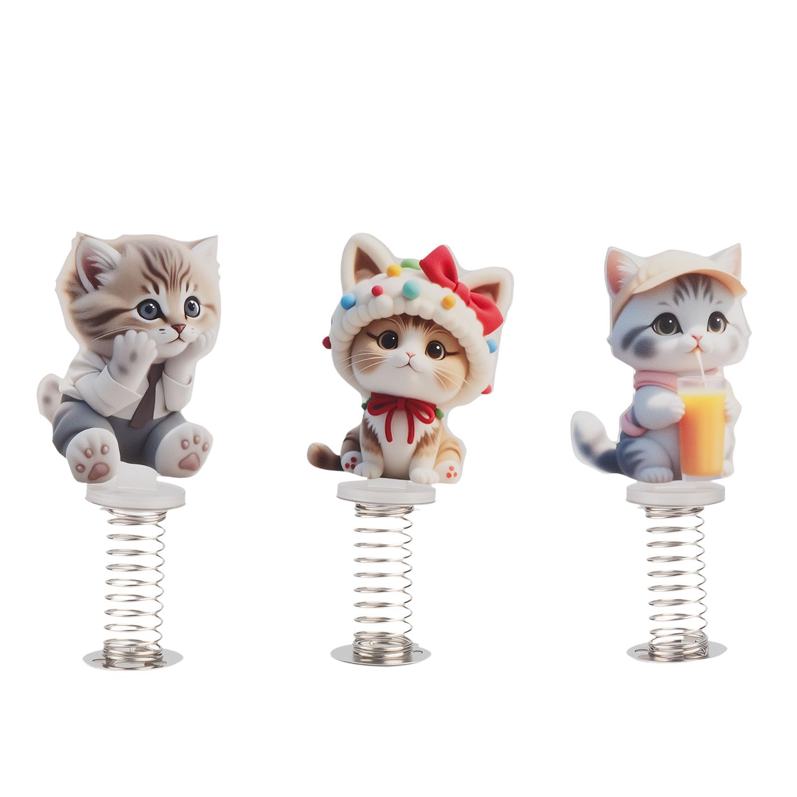 STEFUEWILL17 Bobble Head - Nodding Kitty for Car Dashboard, Kitty Wedding Car Decorations Bobblehead Figures, Bobble Heads Gifts, Cat Lover Gift, Home Decoration, Cute Cat Gift