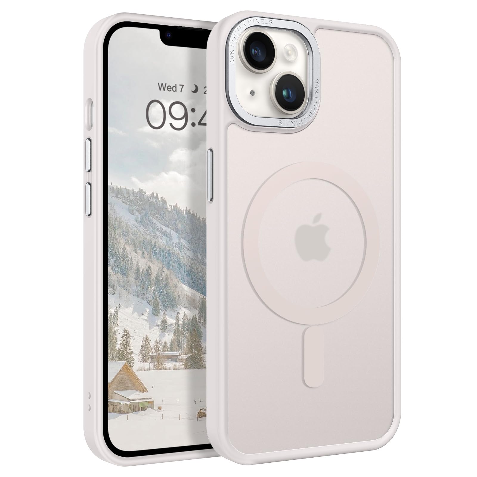 BENTOBEN Magnetic for iPhone 13 Case & iPhone 14 Case [Compatible with Magsafe] Translucent Matte Phone Case iPhone 13/14 Slim Shockproof Women Men Protective Cover for iPhone 13/14 6.1", Light Grey