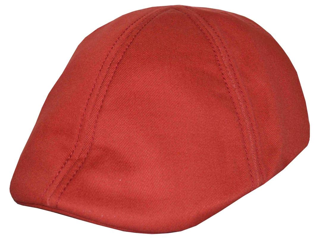 ANGELA & WILLIAM Cotton Duckbill Ivy Cap, Cherry, One size