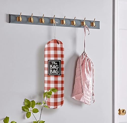 Miniatura 5 de Bolsa de rejilla divertida, organizador de bolsas de comestibles para bolsas de compras, bolsas de plástico de montaje en pared, dispensadores de