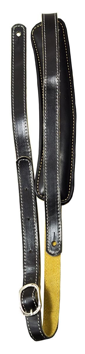 TGI Guitar Strap LEATHER Series. Vintage Black