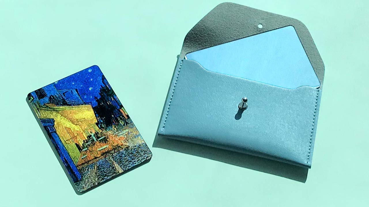 Amazon｜名画カードミラー 割れない鏡 コンパクトミラー スリム型