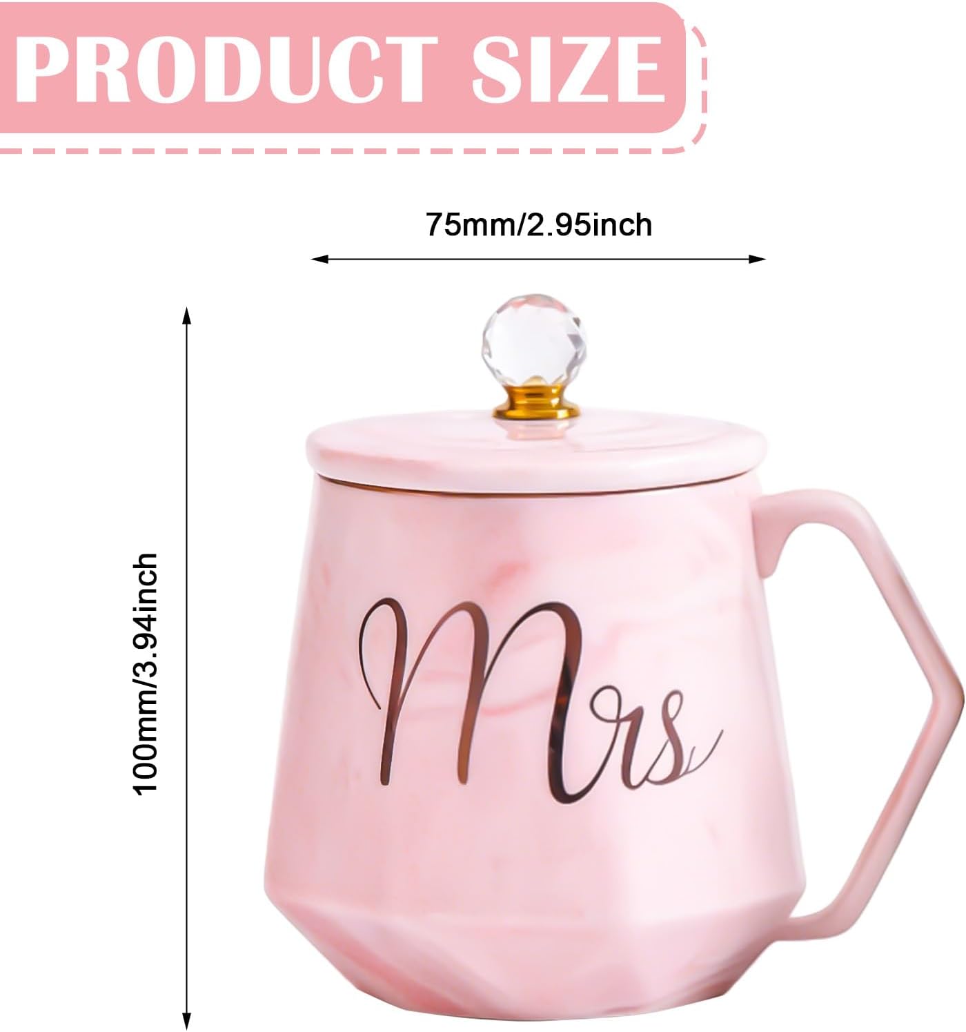 Set of 2 Mr & Mrs Mugs, Wedding Gifts for Bride and Groom with Lid and Spoon, 400 ml Wedding Anniversary Gifts for Valentine's Day, Engagement, Newlyweds, Anniversary, Bride and Groom Friend