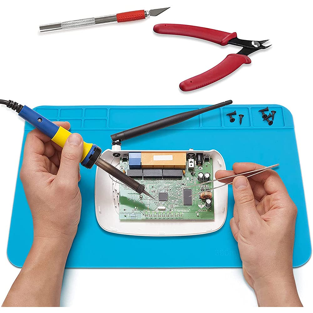 Kaisiking Tappetino Riparazione In Silicone 39x27 Cm: Resistente Al Calore, Antiscivolo, Con 210 Mini Viti Posizionate E Fessure - 4