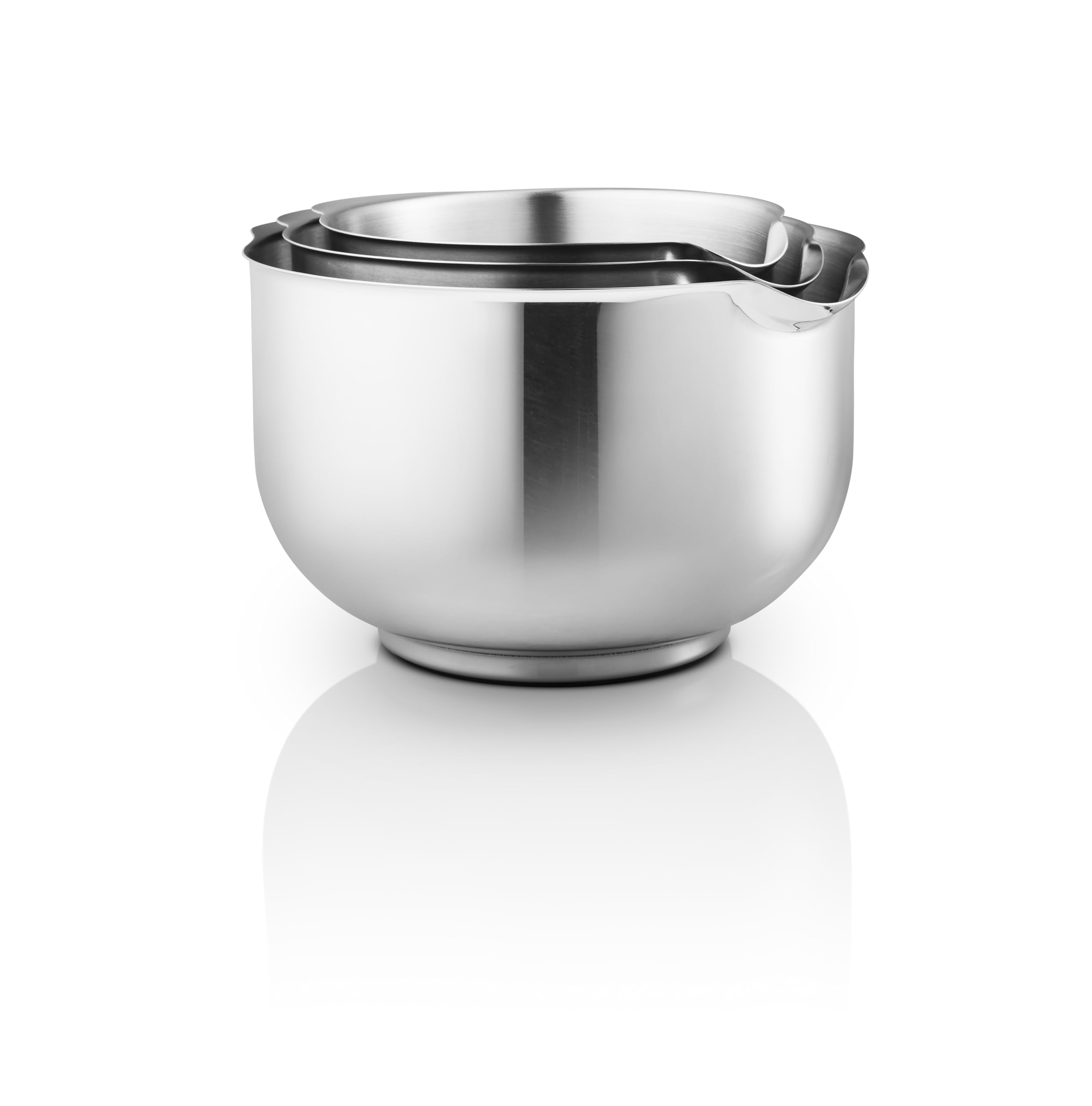 EVA SOLO | Eva Rührschüssel-Set 3-teilig Stahl |Komplettes Set von stapelbaren Rührschüsseln aus robustem und langlebigem Edelstahl. | Polished steel