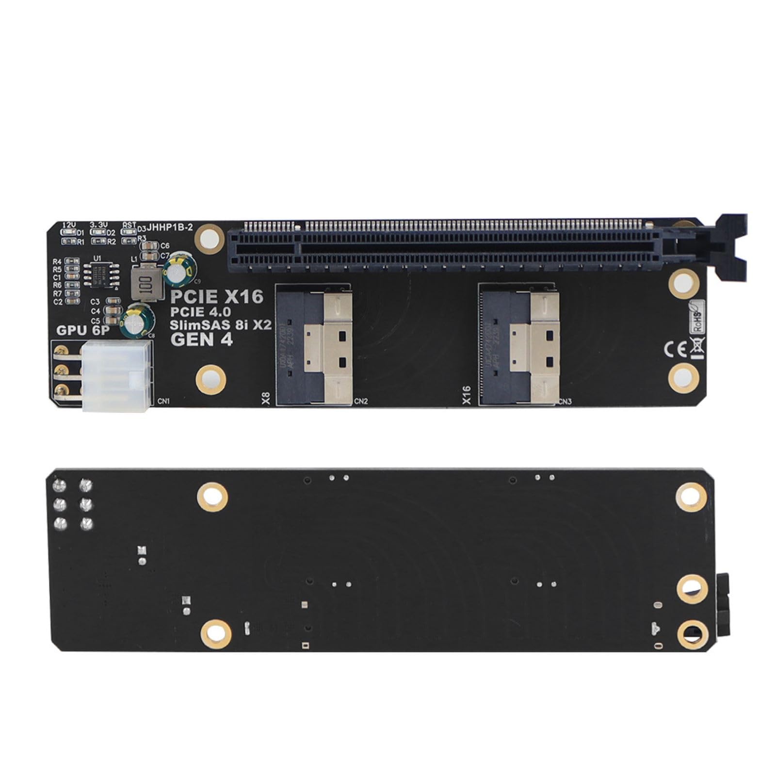 Slim SAS 8i x2 do PCIE4.0 x16 karta adaptera obsługuje do 4 x NVMe SSD i 4 x dyski twarde U2 SFF8654 karta riser