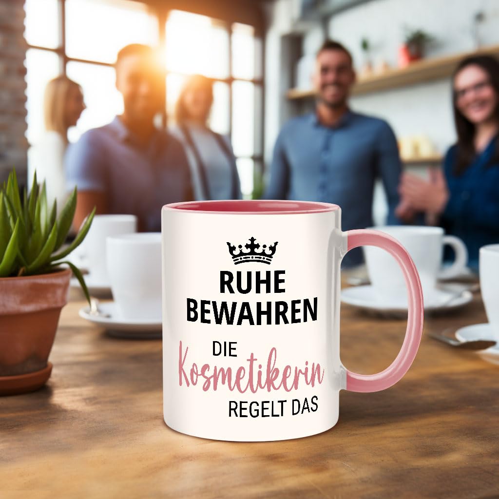 Fashionalarm Tasse Eine Richtig Tolle Kosmetikerin Beidseitig Bedruckt Mit Spruch & Motiv Als Geschenk-Idee Für Schminke Hautpflege Make Up, Weiß 330 Ml