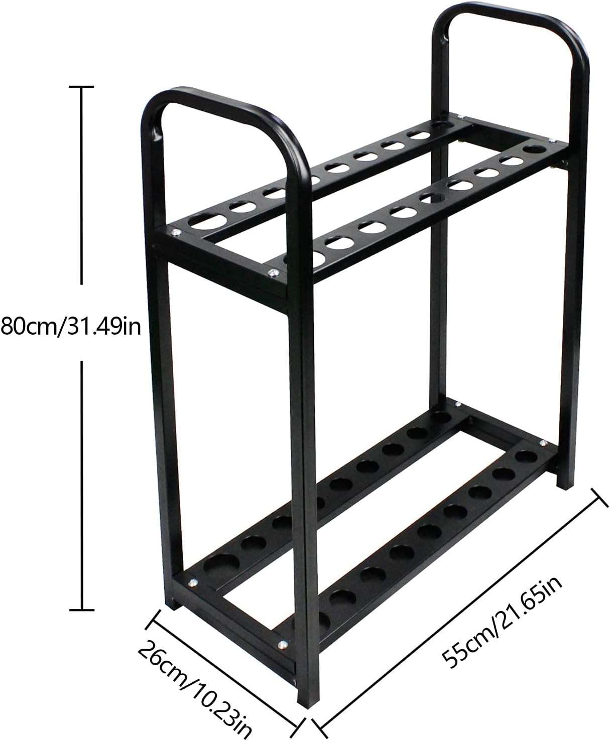 Gdrasuya10 18-Hole Golf Club Organizer Display Stand, Golf Clubs Storage Rack Floor Stand Metal Putter Shelf Equipment for driving range, Golf club placement, 10.24"x21.65"x31.5"