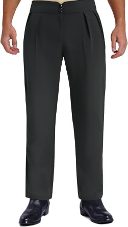 Mens Latin Dance Pants High Waist Pleated Stretch Fit Causal Trousers Summer Beach Yoga Pant