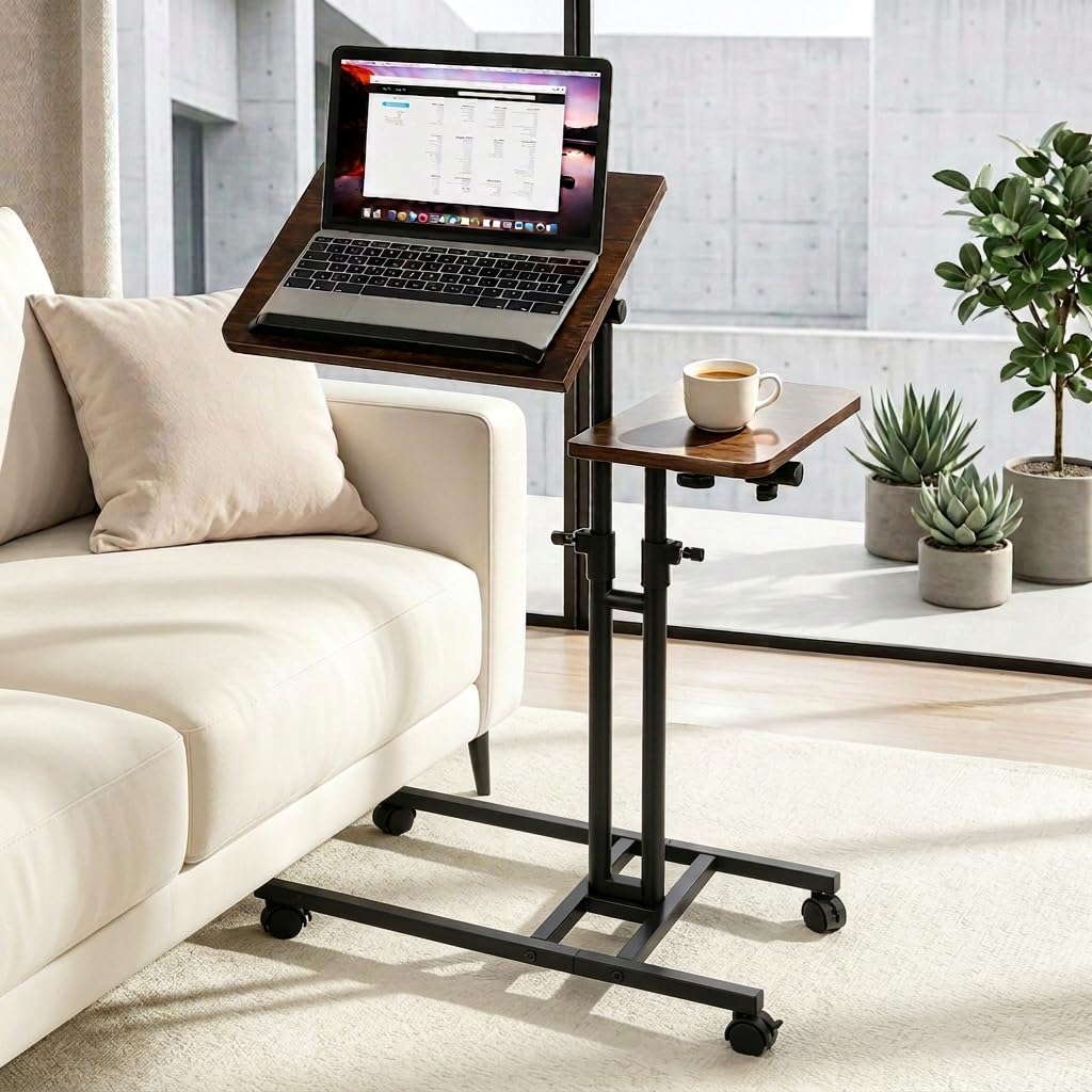 Photo 1 of KELHOMECL Adjustable Rolling Overbed Side Table