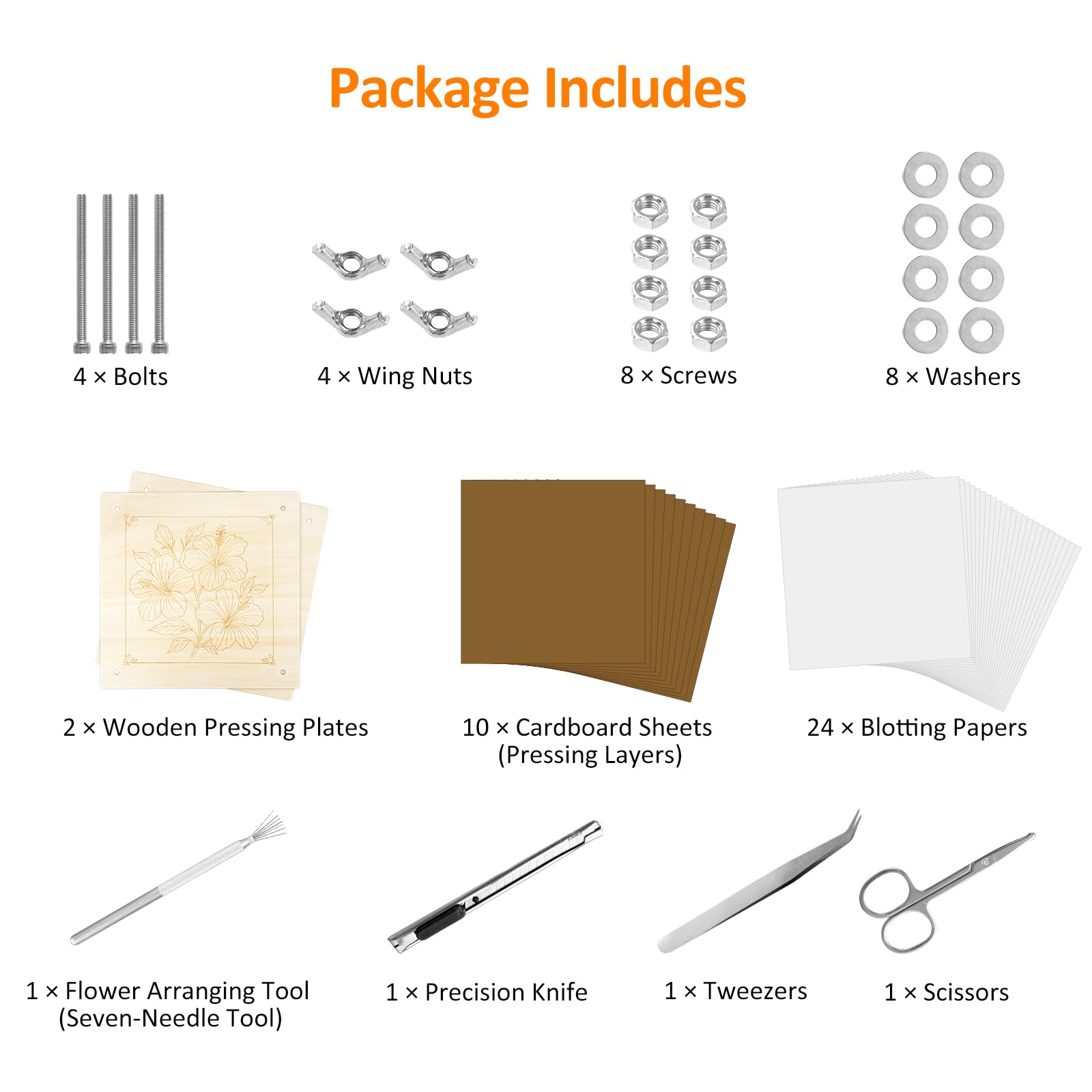 NOLITOY Kit Pressa Fiori e Foglie Grande Resistente per Erbario Te Accessori Pressatura Piante