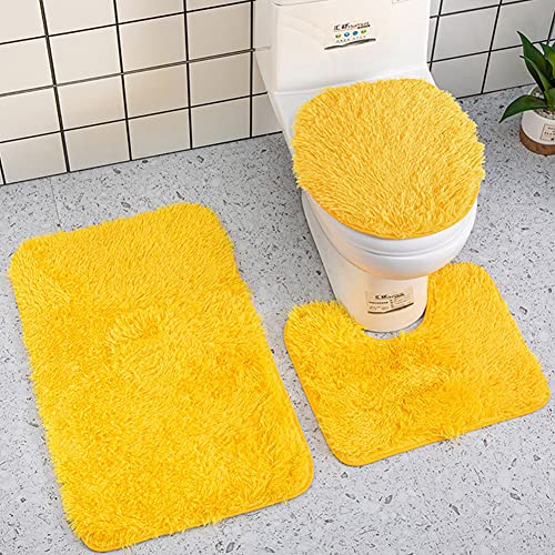 Reyox Badvorleger Set 3 Teilig, Weiche Hochflor Badematte rutschfest,...