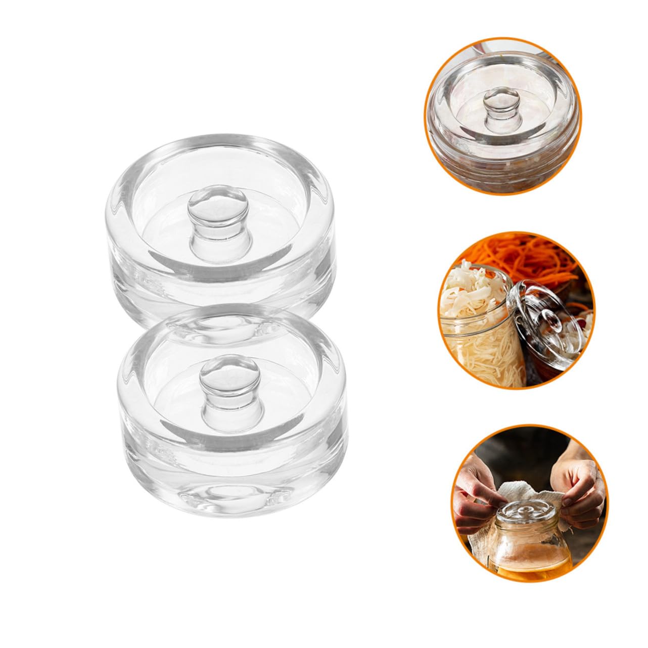 Fermentationsgewichte aus Glas für Einmachgläser 2 Stück