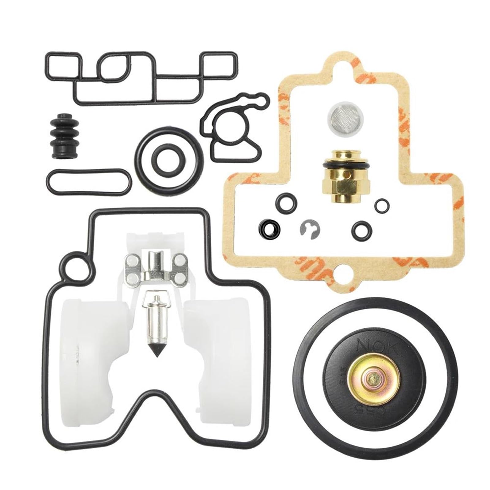 Kit réparation carburateur Keihin FCR conçu avec des joints haute résistance pour moto