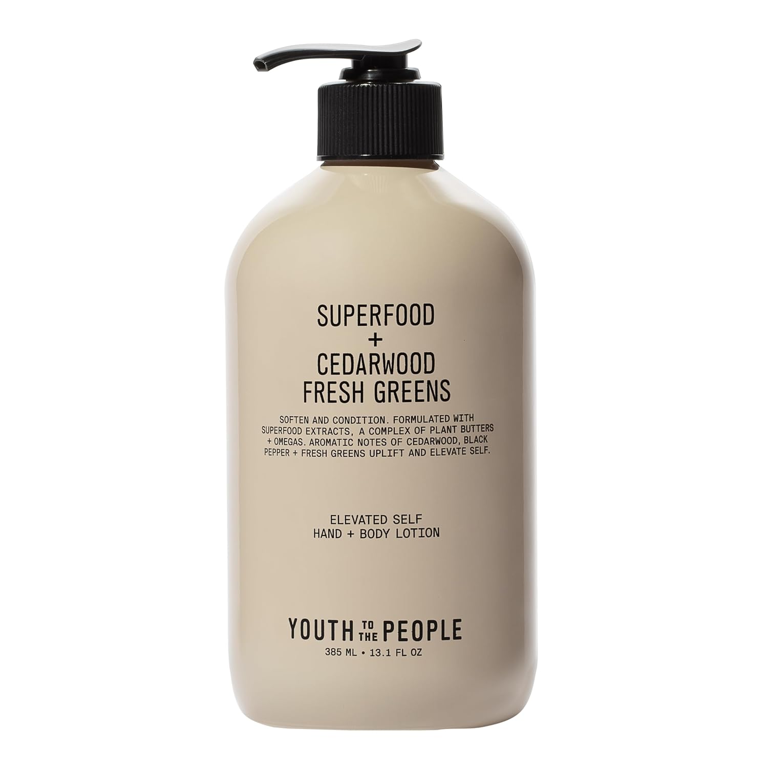 Youth To The People Superfood Hand + Body Lotion with Plant Butters + Antioxidants – Hydrates + Soothes Dry/Dull Skin – Non-greasy – Lightweight Cream – Aromatic Fragrance – Vegan (13.1 fl oz)