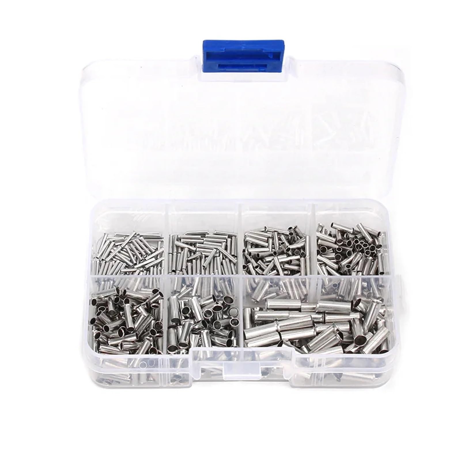 Bylsagwht One Color 600Pcs Tin-Coated Copper Uninsulated Crimp Terminal 0.5Mm2-6.0Mm2 Bootlace Ferrules Cord End Electrical Wire Cable Connector