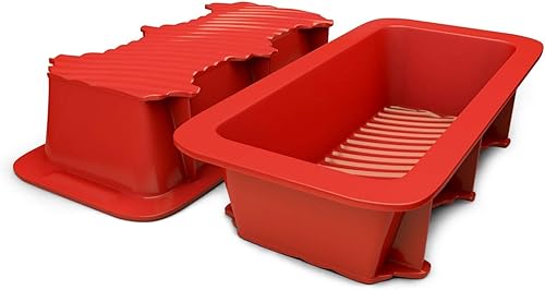 Mini molde de silicona para pan (2 unidades) 6 moldes antiadherentes para hornear, molde rectangular de 8.27 pulgadas de largo x 8.27 W, da rienda