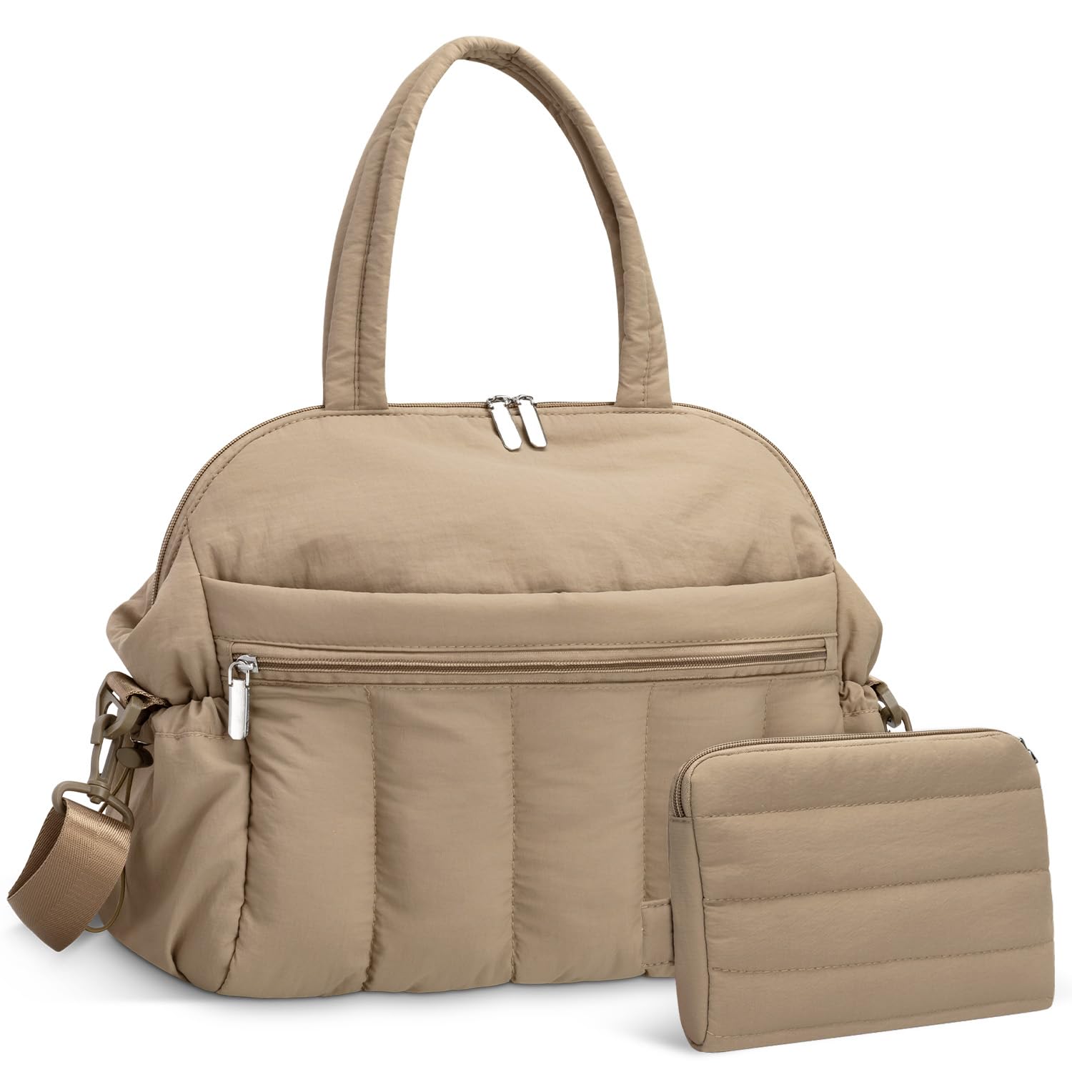 Diaper Bag Tote, Puffer Diaper Tote Bags Crossbody Hospital Bag Travel Large Mommy Bag, with Pacifier Case-image-47