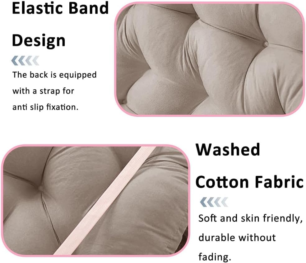 Große Nackenrolle Mit Befestigungsbändern - Lesekissen Für Bett & Couch