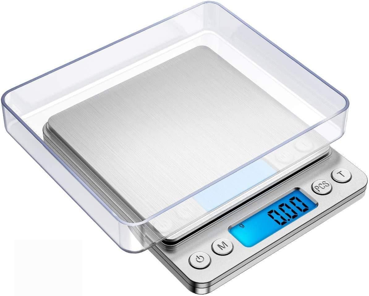 eWINNER 2000g/0.1g Digital Kitchen Scale Mini Pocket Stainless Steel Precision Jewelry Electronic Balance Weight Gold Grams